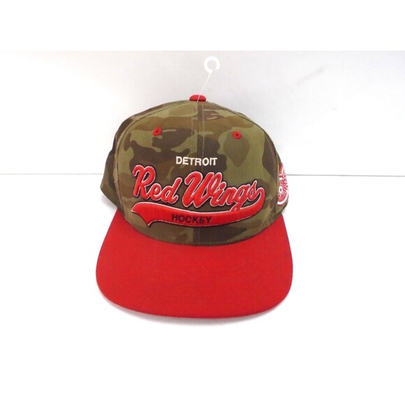 Detroit Red Wings Camo Hat Cap NHL Hockey Mitchell & Ness Snap Back Logo - Picture 1 of 8